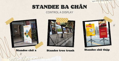 Standee ba chân giải pháp trưng bày tức thì nhanh chóng