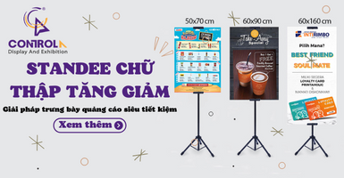 Standee chữ thập tăng giảm giá rẻ tại thành phố Hồ Chí Minh