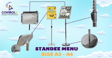 Standee bảng chỉ dẫn chất liệu inox kích thước A3 – A4