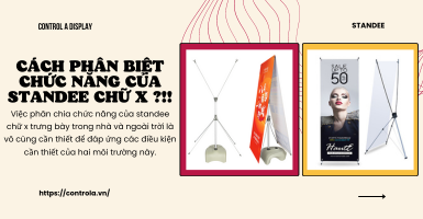 Phân biệt chức năng của standee chữ x trong nhà và ngoài trời?