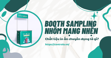 Chất liệu in ấn khác biệt của booth sampling nhôm mạng nhện
