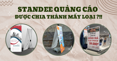 Standee quảng cáo sự kiện được chia thành mấy loại?