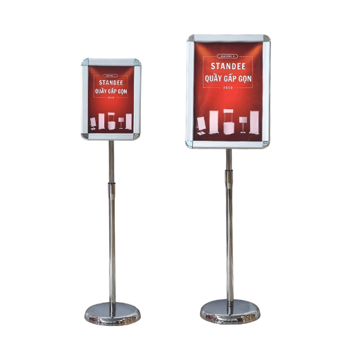 KỆ MENU SIZE A3-A4 CHẤT LIỆU INOX SANG TRỌNG
