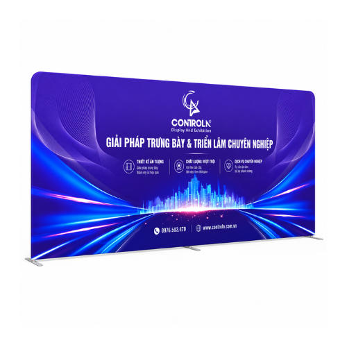 BACKDROP IN VẢI TRƯNG BÀY HAI MẶT – NGANG 5M9